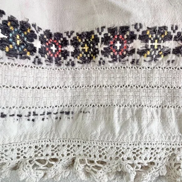 Romanian Homespun Linen Handmade Folk Petticoat - Picture 12 of 16